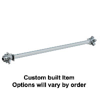 (image for) 3.5K Marine Trailer Axle Square Idler 5 On 4 1/2" Zerk Lube Galv