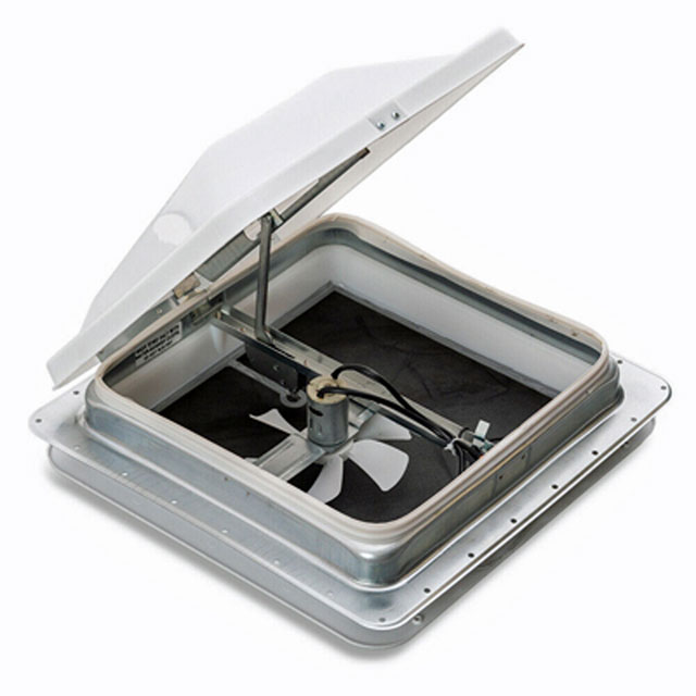 (image for) Trailer Dome Ventilator Crank Out Vent Top With 12V Fan Dexter/Redneck #71112-C