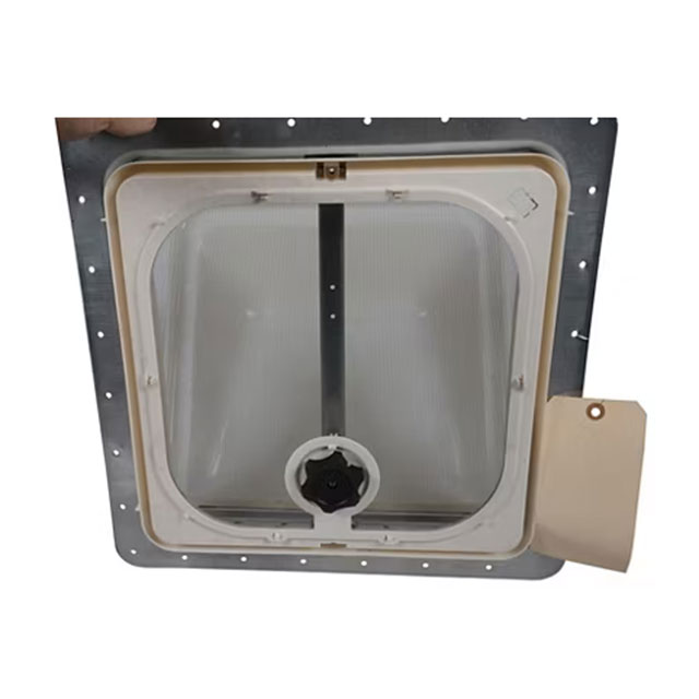 (image for) Trailer Dome Ventilator Aerodynamic Vent Top Birch White 14" X 14" Dexter/Redneck #M1659VEN