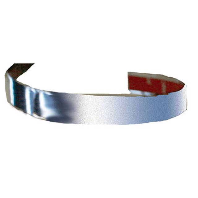 (image for) RV Camper Trailer Chrome Flat Self Adhesive Trim 1 1/4'' Wide Dexter/Redneck #SAT125C