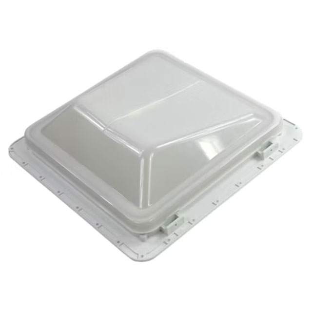 (image for) Trailer Ventadome Dome Roof Vent White with Screen Fan And Poly Roof Flange Dexter/Redneck #V3094-601-00