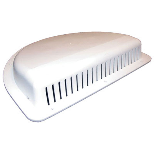 (image for) RV Trailer Exterior Half Moon Air Vent White Dexter/Rednedk #WHMAV2