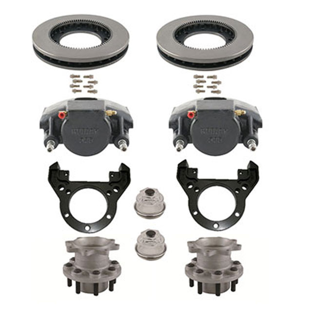 (image for) Trailer Hydraulic Disc Brake Kit Raw/E-coat 11" R/H 865 Bolt Pattern Rockwell American 10k Kodiak/Dexter #071-2H-11-10Q-DDDD