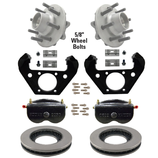 (image for) Trailer Hydraulic Disc Brake Kit 13" Integral Rotor 5/8" Studs 8k HD Kodiak/Dexter #071-2H-11-8D-5HD-REER