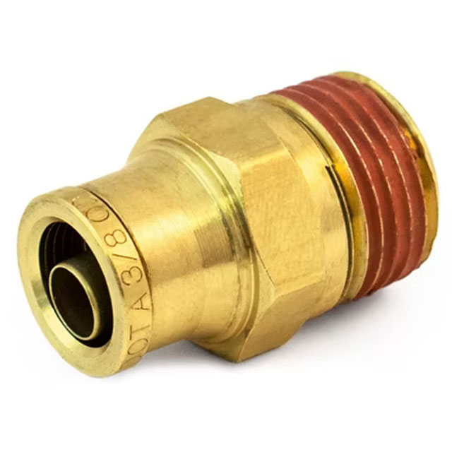 (image for) Trailer Air Brake Male Connector 3/8" PTC - 3/8" MPT Dexter/Redneck #96866PTC
