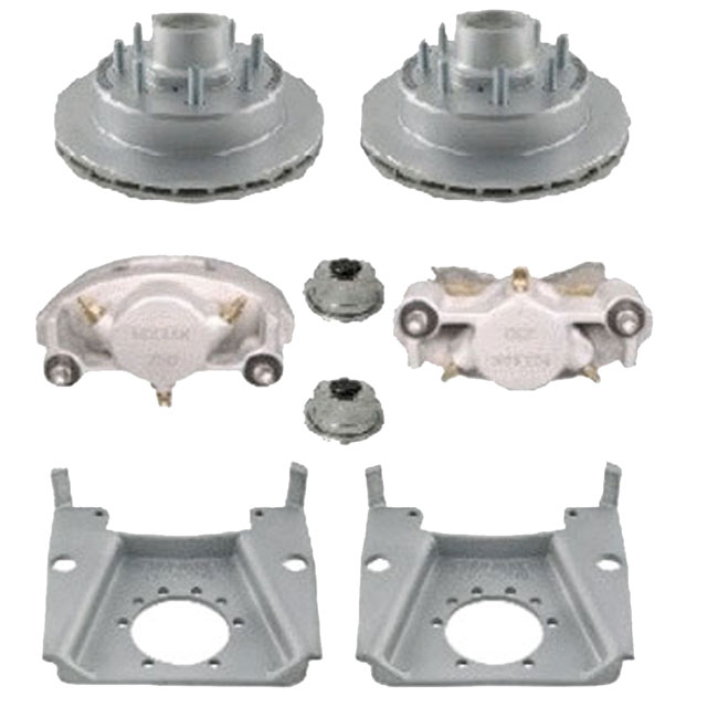 (image for) Trailer Hydraulic Disc Brake Kit Dacromet 13" Integral Rotor 5/8" Stud 7K Kodiak/Dexter #K71-2H-133-7-5-DDD