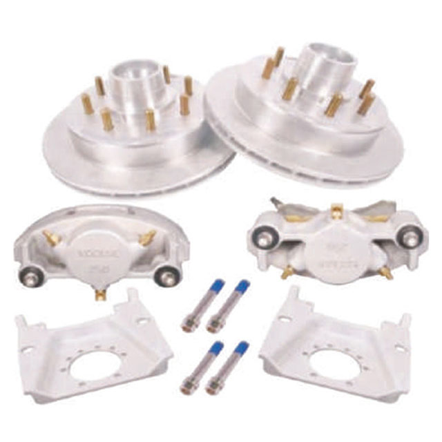 (image for) Trailer Hydraulic Disc Brake Kit Dacromet 13" Integral Rotor 1/2" Stud Grease 7K Kodiak/Dexter #K71-2H-133-7-8-DDD
