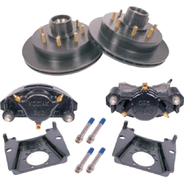 (image for) Trailer Hydraulic Disc Brake Kit E-Coat 13" Integral Rotor 1/2" Stud Grease 7K Kodiak/Dexter #K71-2H-133-7-8-EEE