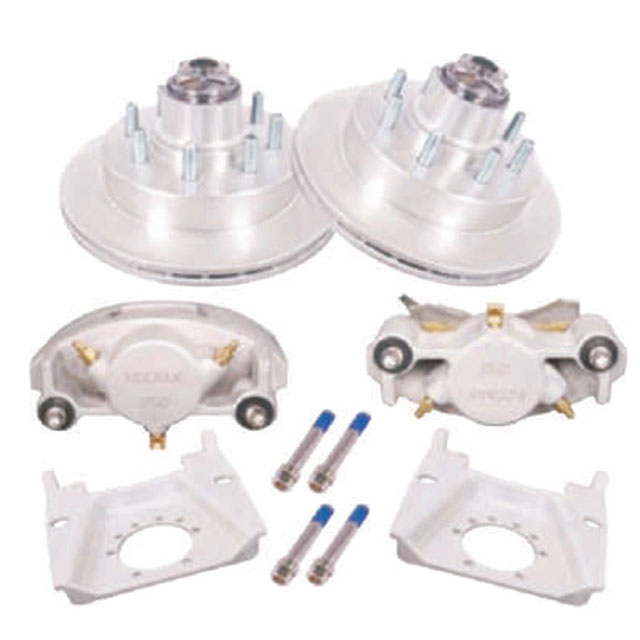 (image for) Trailer Hydraulic Disc Brake Kit Dacromet 13" Integral Rotor 9/16" Stud Oil 7K Kodiak/Dexter #K71-2H-133-7-9-DDD