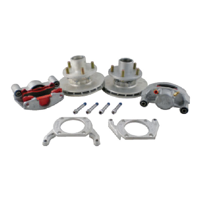 (image for) Trailer Hydraulic Disc Brake Kit Dacroment 8" Rotor 3.5k Surge Brake Kodiak/Dexter #K71-2H-8-3-DDDD-SB