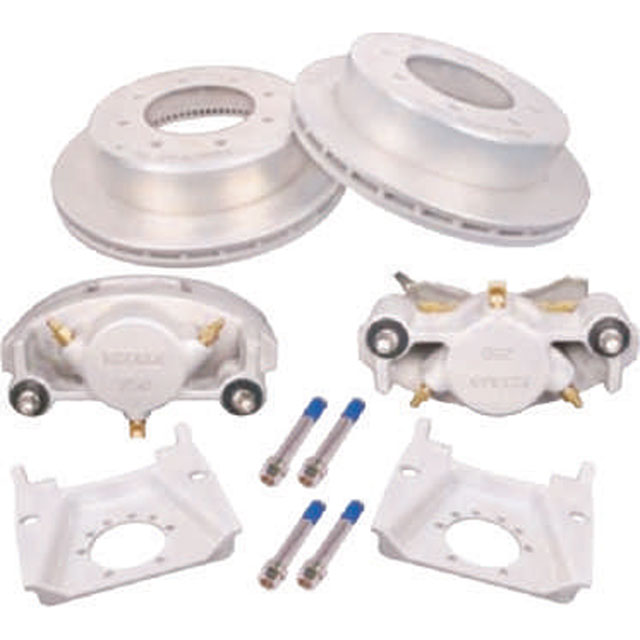 (image for) Trailer Hydraulic Disc Brake Kit Dacromet 13" Slipover Rotor 9/16" Stud 7k Kodiak/Dexter #K71-2R-133-7-9-DDD