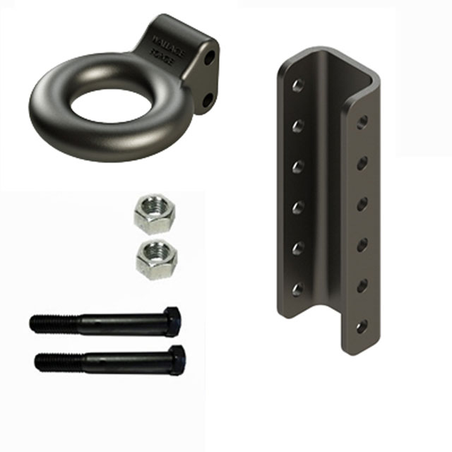 (image for) Trailer Adjustable Tow Ring With 5 Position Channel 3" Eye 14k Zinc Dexter/Redneck #18128XL-Z