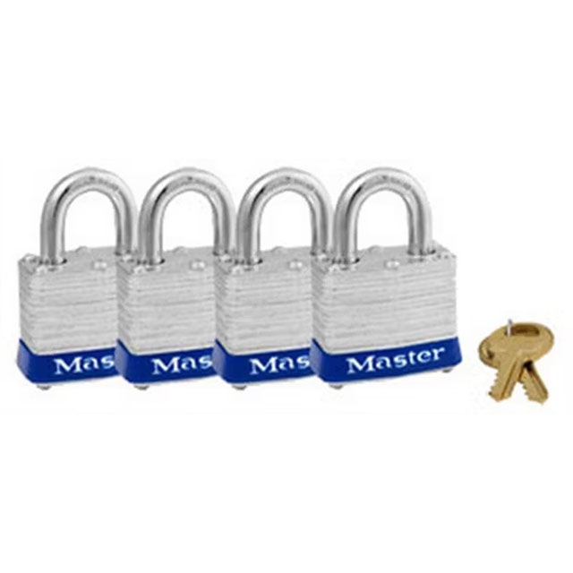 (image for) Laminated Padlocks 4 Pack Keyed Alike Dexter/Redneck #3008D