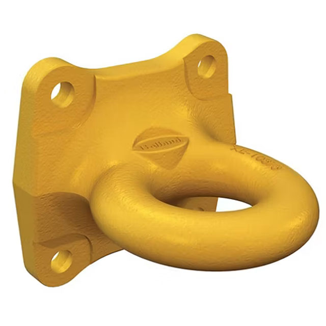 (image for) Trailer Saf Holland Square Mount Tow Ring 2 1/2" Eye 40,000 lb. Dexter/Redneck #DB-040DQ1
