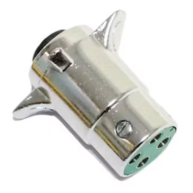 (image for) Trailer Wiring Connector Trailer End Chrome 4 Way Round Dexter/Redneck #11-409