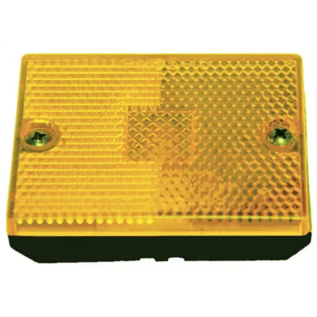 (image for) Trailer Marker Clearance Light Only Incandescent 2.75" Square Amber Stud Mount Dexter/Redneck #114A