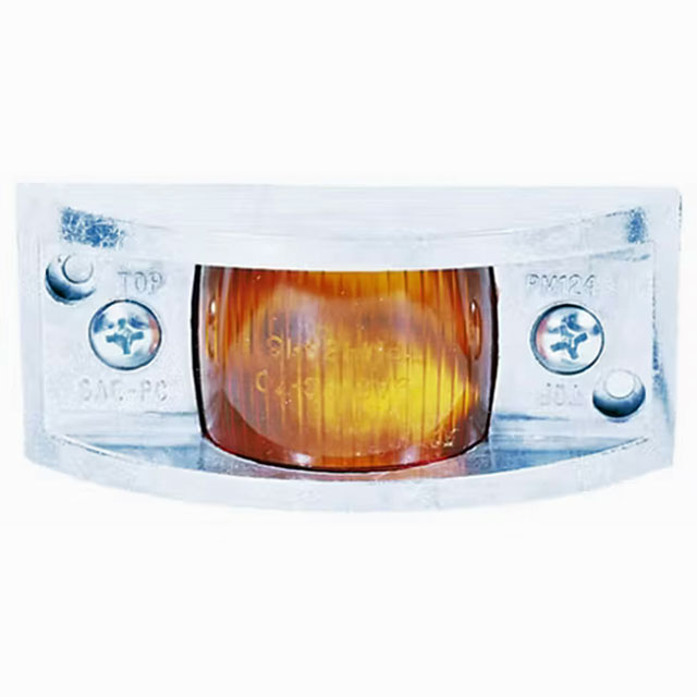 (image for) Marker Clearance Incandescent Light Rectangular Aluminum Armored Light Amber Dexter/Redneck #124A