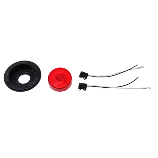 (image for) Trailer Marker Clearance Light Inc Kit Incandescent 2 1/2" Round 1 Bulb Red Standard Dexter/Redneck #142KR