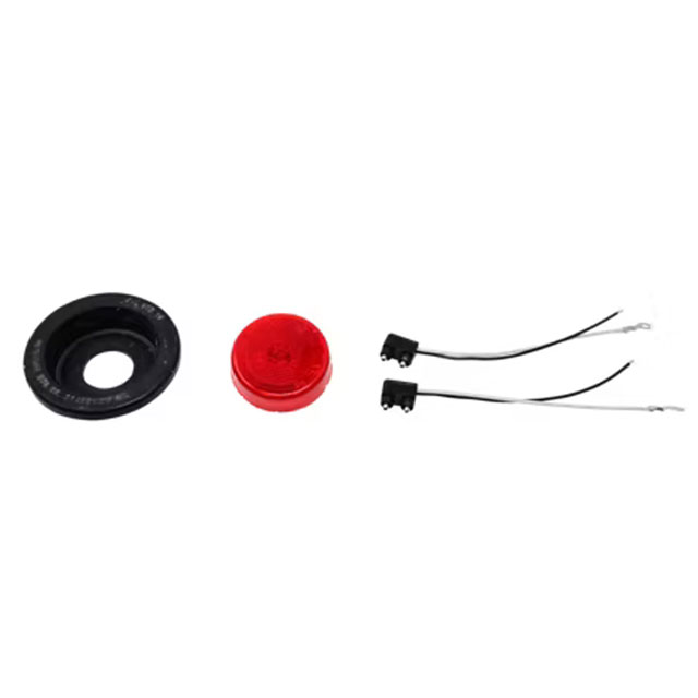 (image for) Trailer Marker Clearance Light Inc Kit Incandescent 2 1/2" Round 1 Bulb Red Reflex Dexter/Redneck #143KR