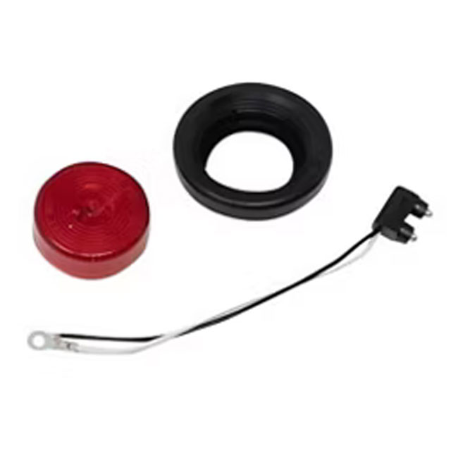 (image for) Trailer Marker Clearance Light Kit Incandescent 2" Round 1 Bulb Red Standard Dexter/Redneck #146KR