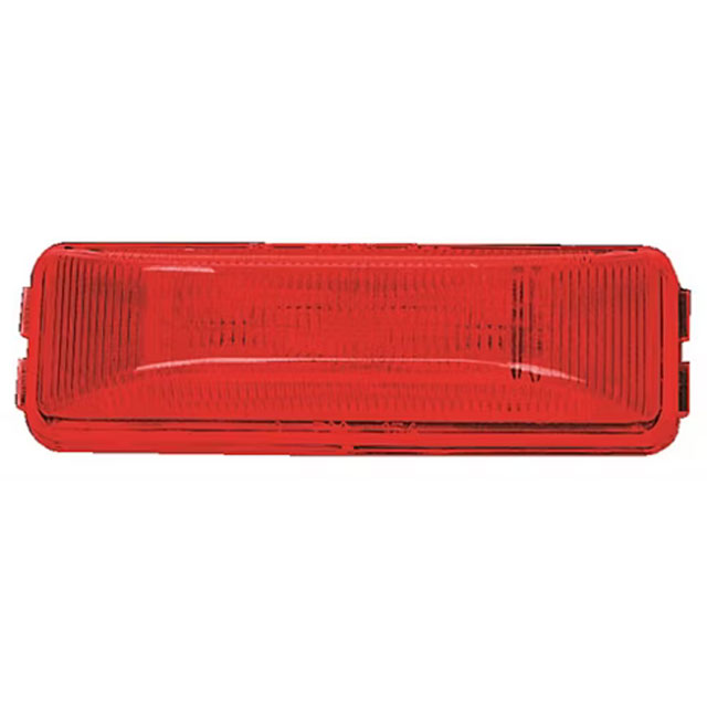 (image for) Trailer Marker Clearance Light Only Incandescent Red 3.91" Rectangular 1 Bulb Thinline Standard Dexter/Redneck #154R