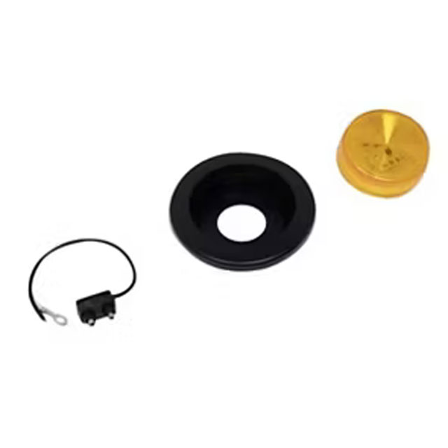 (image for) Trailer Marker Clearance Light Kit LED 2 1/2" Round 3 Diode Amber Piranha Dexter/Redneck #162KA