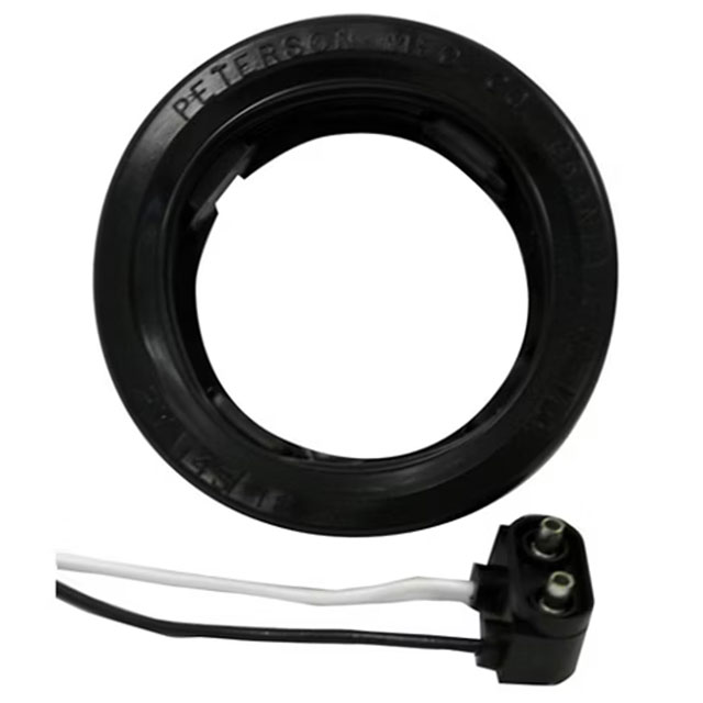 (image for) Trailer Marker Clearance Light Heavy Duty Recess Mount Grommet & Pigtail 2-1/2" Round Dexter/Redneck #163-18K