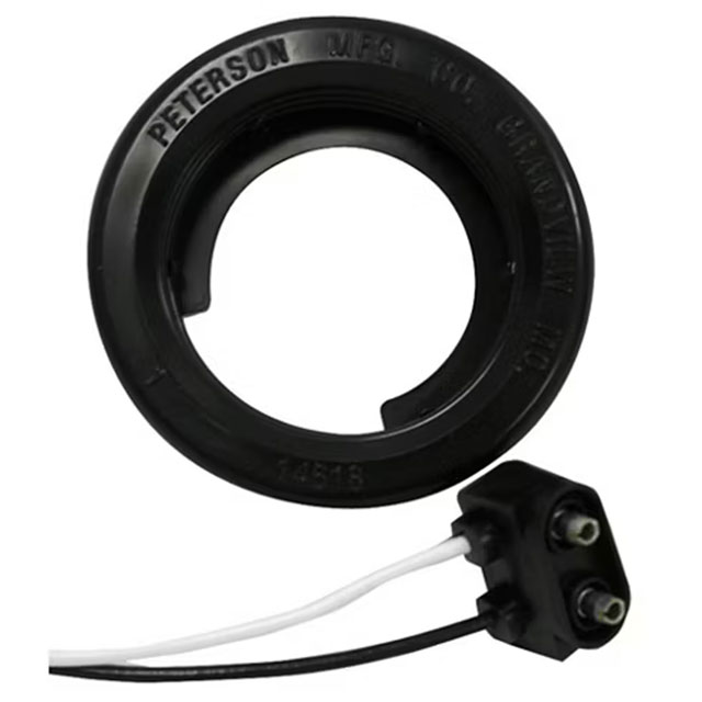 (image for) Trailer Marker Clearance Light Grommet & Pigtail 2" Round Heavy Duty Dexter/Redneck #166-18K