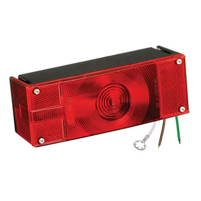 (image for) Wesbar Marine Trailer Stop/Turn/Tail Light 8 Function Rectangle Left Hand Red Dexter/Redneck #3504