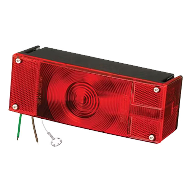 (image for) Wesbar Marine Trailer Stop/Turn/Tail Light LED 7 Function Rectangle Right Hand Red Dexter/Redneck #3554