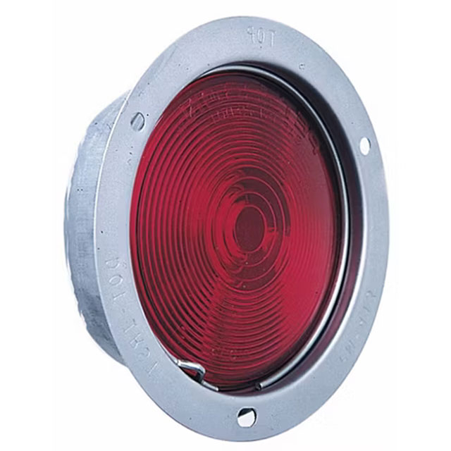 (image for) Trailer Stop/Turn/Tail Light Incandescent 4" Round Stainless Red Dexter/Redneck #413S