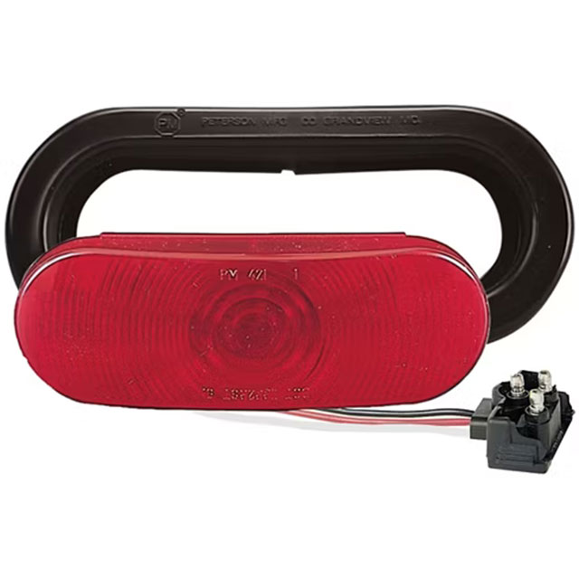 (image for) Trailer Stop/Turn/Tail Light Kit Incandescent 6'' Oval 1 Bulb Standard Dexter/Redneck #421KRUS