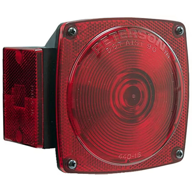 (image for) Trailer Stop/Turn/Tail Ligh Incandescent 4.5" Square Left Hand Red Standard Dexter/Redneck #440L
