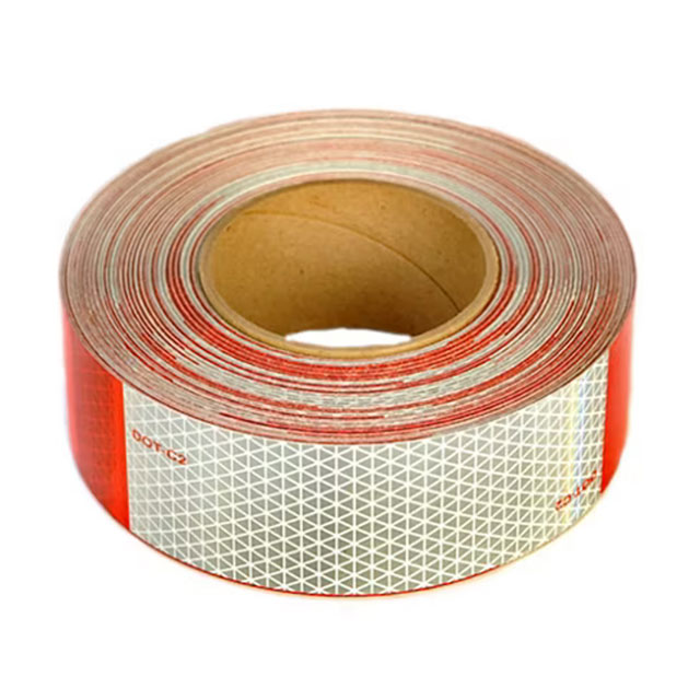 (image for) Trailer Oralite Conspicuity Tape 2" Wide 6" Red X 6" White 150' Roll Dexter/Redneck #5649