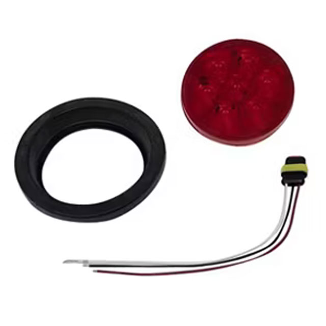 (image for) Trailer Stop/Turn/Tail Light Kit LED 4'' Round 7 Diode Red Lumenx Dexter/Redneck #817R-7K