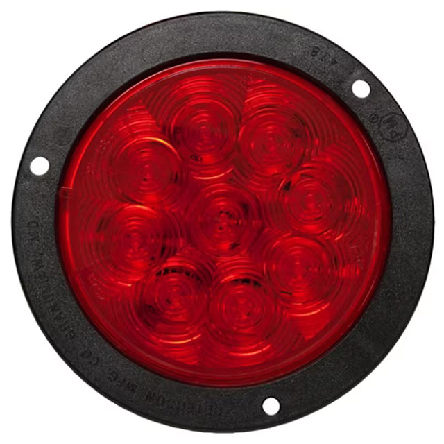 (image for) Trailer Stop/Turn/Tail Light Kit LED 4" Round 9 Diode Red Lumenx Dexter/Redneck #818KR-9