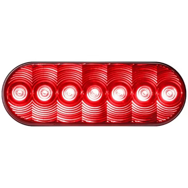 (image for) Trailer Stop/Turn/Tail Light Only LED 6'' Oval 7 Diode Red Lumenx Dexter/Redneck #820R-7