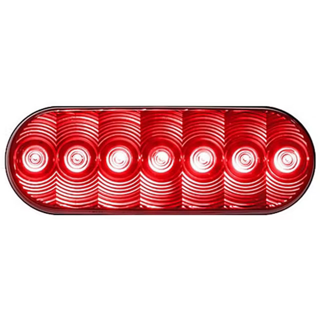 (image for) Trailer Stop/Turn/Tail Light Only LED 6'' Oval 7 Diode Red Lumenx Dexter/Redneck #821R-7