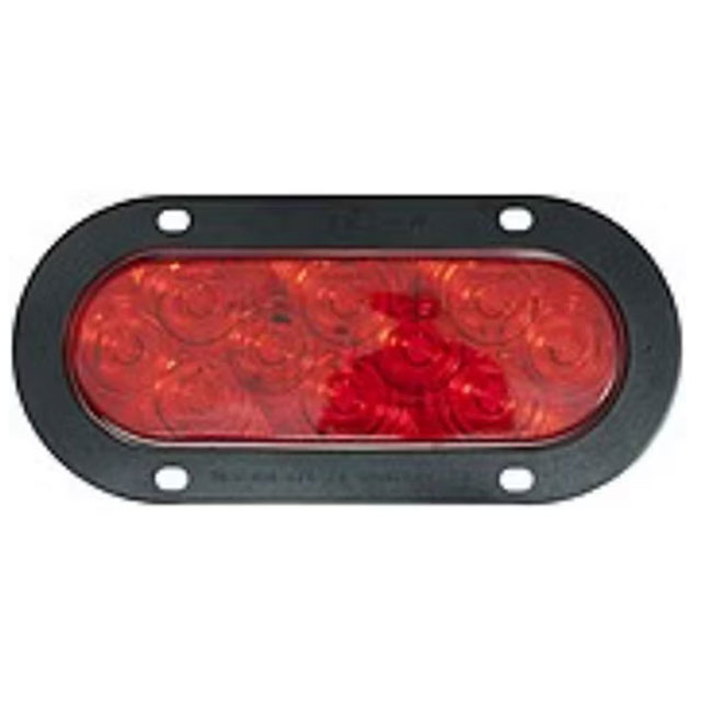 (image for) Trailer Stop/Turn/Tail Light Only LED 6'' Oval Red Lumenx Dexter/Redneck #822R-10