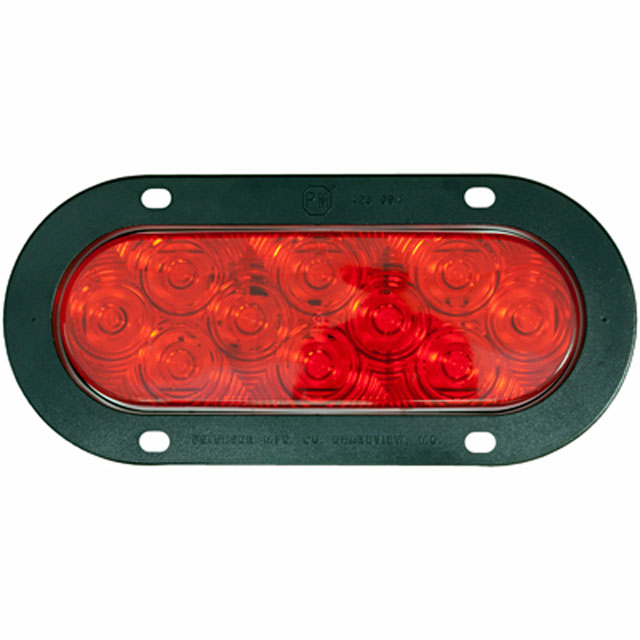 (image for) Trailer Stop/Turn/Tail Light Only LED 6'' Oval Red Lumenx Dexter/Redneck #822R-10K