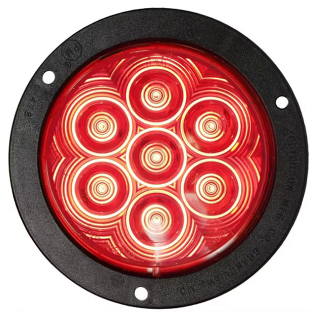 (image for) Trailer Stop/Turn/Tail Light Kit LED 4" Round Red Lumenx Dexter/Redneck #824R-7K
