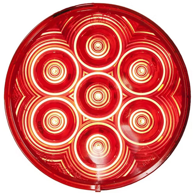 (image for) Trailer Stop/Turn/Tail Light Only 4'' Round Red Lumenx Dexter/Redneck #826R-7