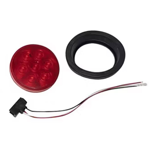 (image for) Trailer Stop/Turn/Tail Light Kit LED 4'' Round Red Lumenx Dexter/Redneck #826R-7K