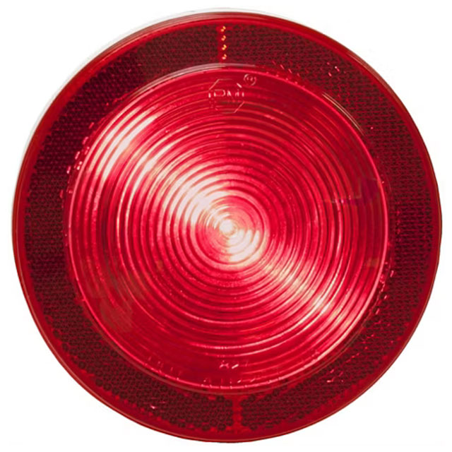 (image for) Trailer Stop/Turn/Tail Light Only LED 4'' Round Single Diode Red Reflex Dexter/Redneck #827R
