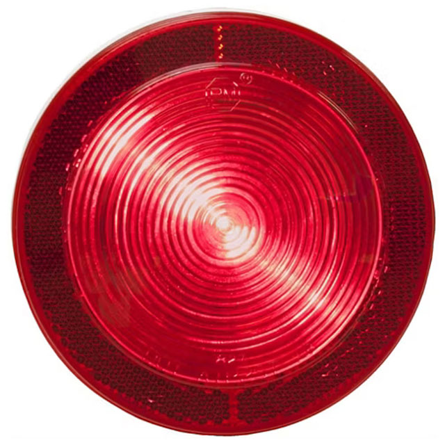 (image for) Trailer Stop/Turn/Tail Light Kit LED 4'' Round Single Diode Red Reflex Dexter/Redneck #827RK