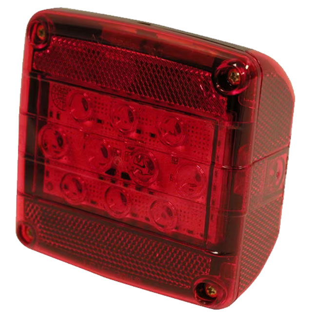 (image for) Trailer Stop/Turn/Tail Light Only LED 4.84" Square 15 Diode Red Submersible Left Hand Dexter/Redneck #840L