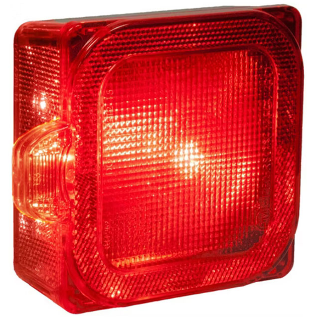 (image for) Trailer Stop/Turn/Tail Light Only LED Submersible 5.38" Square 7 Diode Left Hand Red Dexter/Redneck #844L
