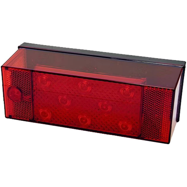 (image for) Marine Trailer Stop/Turn/Tail Light Only LED Rectangular Left Hand Red Dexter/Redneck #856L