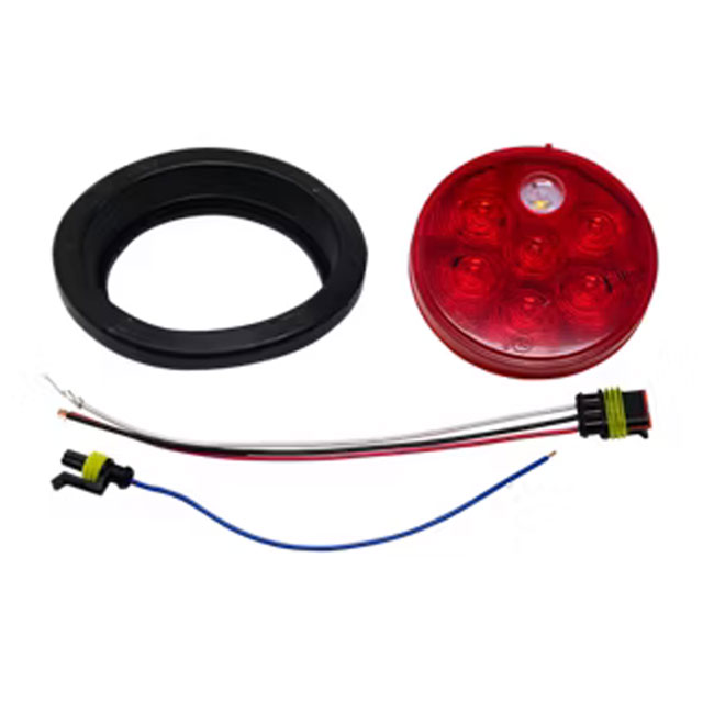 (image for) Trailer Stop/Turn/Tail/Backup Light Kit LED 4'' Round Red Cyclops Dexter/Redneck #882K-7