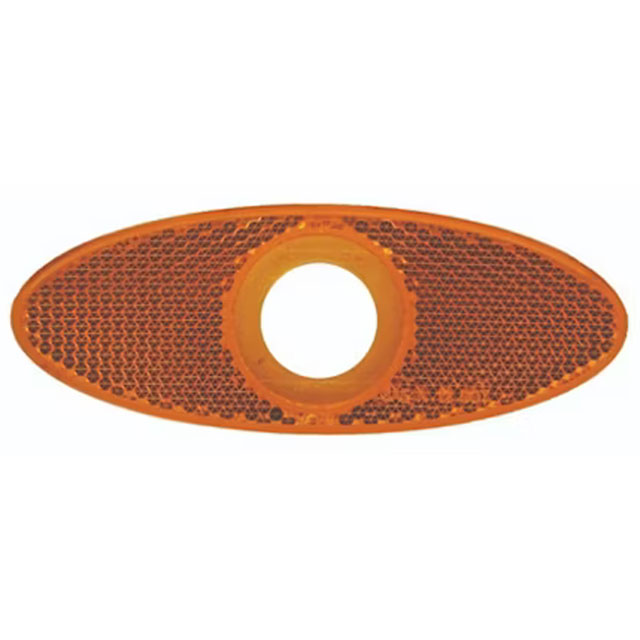 (image for) Trailer Special Reflector For 3/4" Lights 4" Oval Amber Dexter/Redneck #A11AXB